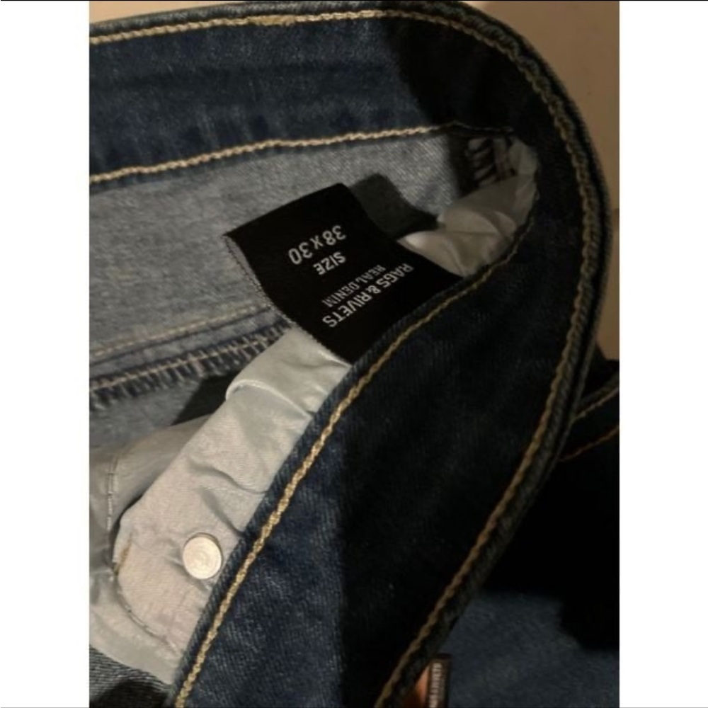 NWT men’s jeans $78 38/30 rags and rivets 1309 - Picture 6 of 6